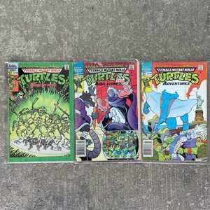 TEENAGE MUTANT NINJA TURTLES ARCHIE ADVENTURES #s 3,4,5 BUNDLE DEAL !!!! 1989
